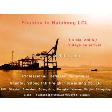 Consolidación de LCL desde Shantou a Haiphong